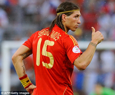 Sergio Ramos. "200 caps? Don't worry Michael, I got this".