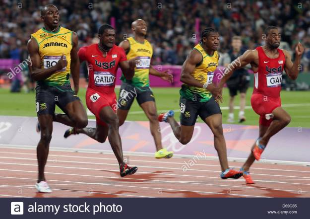 Photographer: ""Stay out of focus if you ran faster than 10 seconds more than 60 times" Asafa: :-)